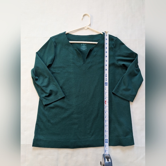 L.L. Bean Green 3/4 Sleeve Women's Top - Picture 11 of 13